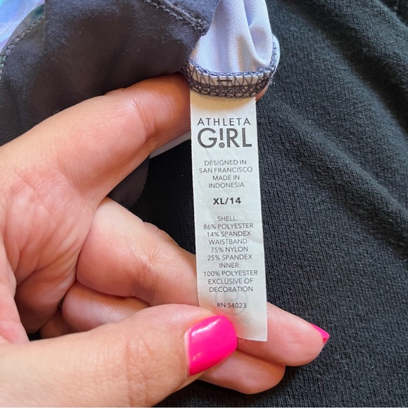 Athleta Girl record breaker 3” short in blue and purple size XL / 14 - Picture 4 of 4